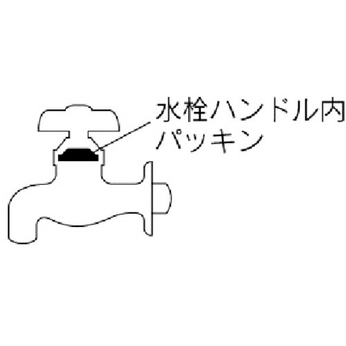カクダイ 水栓ハンドル内パッキン13用【792-819】