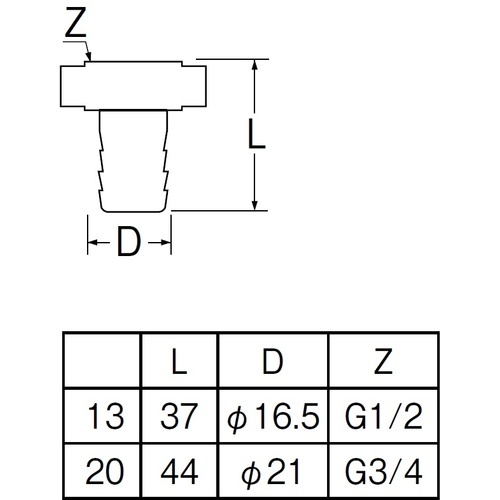 SANEI ホースカラン先【PT30A-20】