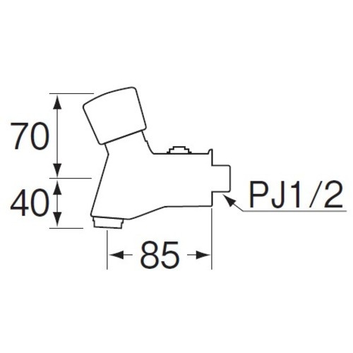 SANEI 自閉式横水栓【Y196C-13】