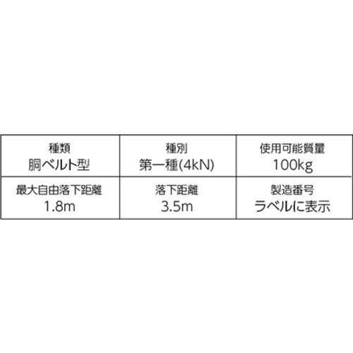 タイタン カルラックロープ式胴ベルト ブラック PRO補助ベルト付【PRO-BL】