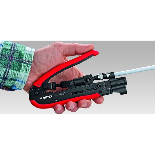 KNIPEX コンプレッションツール同軸端子用【9740-20SB】