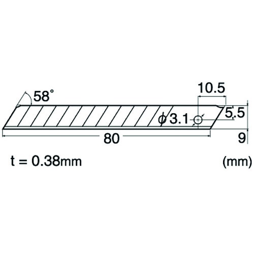 NT A型カッターステンレス替刃【BA-50SS】