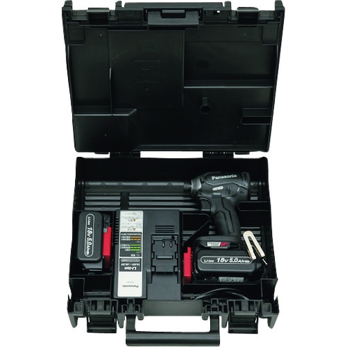 Panasonic デュアル インパクトドライバー 18V 5.0Ahセット 黒【EZ76A1LJ2G-B】