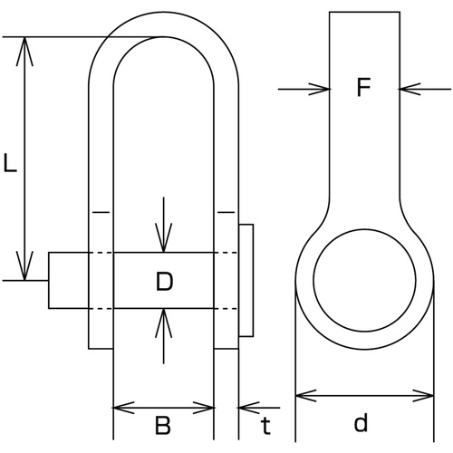 水本 ステンレス リベット式シャックル(グリーン) 呼び3mm【B-1216】