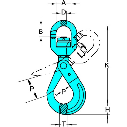 YOKE G-100 ロッキングフック(スイベルタイプ) 16T【X-027N-20】