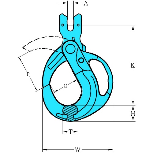 YOKE G-100 グリップ仕様クレビスロッキングフック(ピンタイプ) 4T【X-951-10】