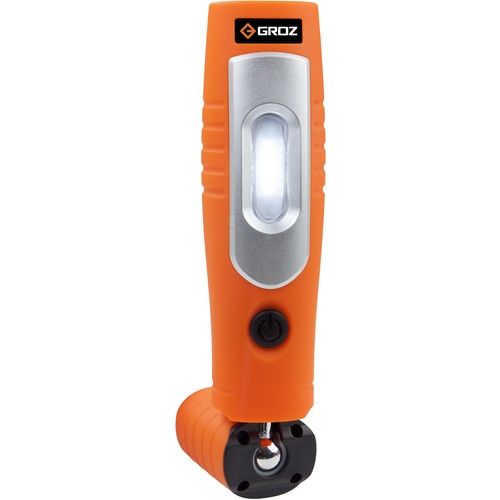 GROZ 充電式LEDハンドライト 360度回転 オレンジ 400Lm【LED/360】