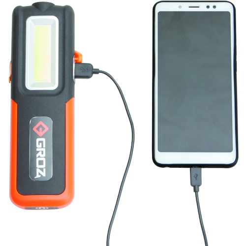 GROZ 充電式LEDハンドライト 5W COB【LED/395】