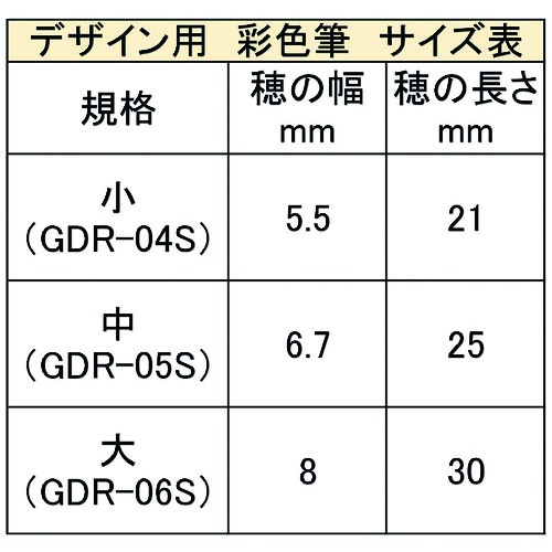 あかしや デザイン用彩色筆 小【GDR-04S】