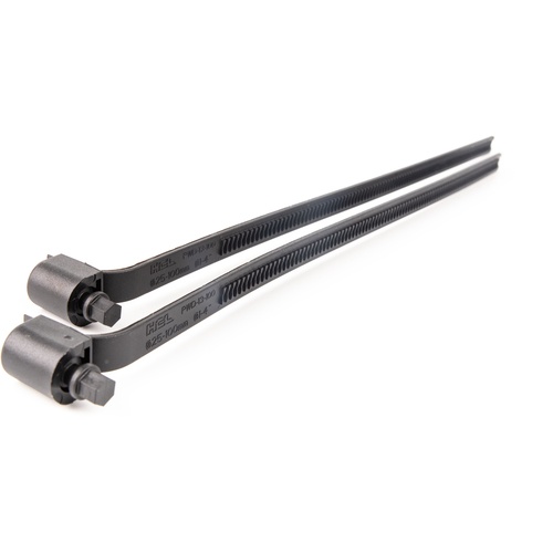 HCL 樹脂製ホースバンド Ezyclamp 締付径25.0～75.0mm 対辺8.0mm ナイロン66【PWD-13-75-SC-PA66-BK】