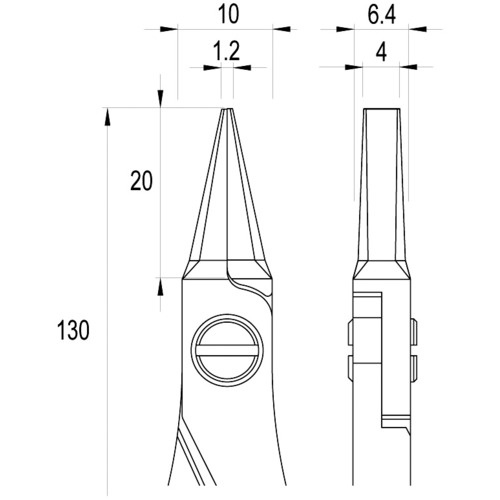 idealtek ESD精密プライヤー 直爪・平 130mm【ES6011-CR-BG-IT】