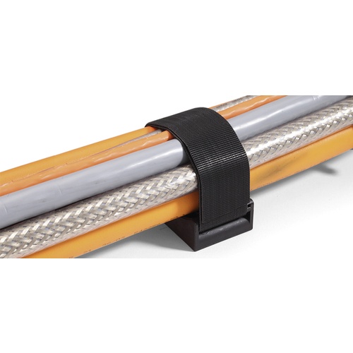 HEBOTEC フックアンドループバンド30mm幅 ベース固定具 ケーブル径20-100mm M6ねじ止め 10個入り【3011-010】
