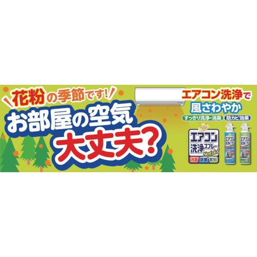 アース らくハピ エアコン洗浄スプレー Nextplus エアリーフローラルの香り 2本パック【688811】