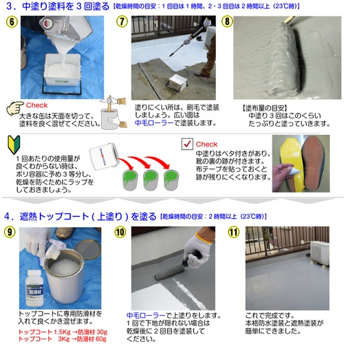 アトムペイント 水性防水塗料専用中塗り 8kg ホワイト【00001-23021】