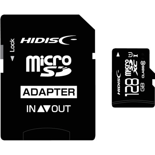 ハイディスク マイクロSD128GB【HDMCSDX128GCL10UIJP3】