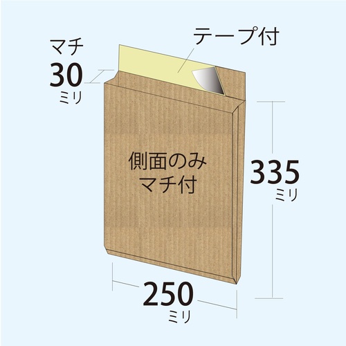 キングコーポ ポストイン定形外 茶 10枚パック未晒クラフト 100g/m2【POSTINM10】