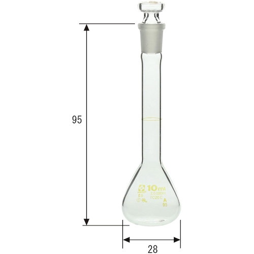 SIBATA メスフラスコ スーパーグレード 10mL【020060-10】