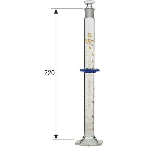 SIBATA 有栓メスシリンダー スーパーグレード 25mL【023550-25】