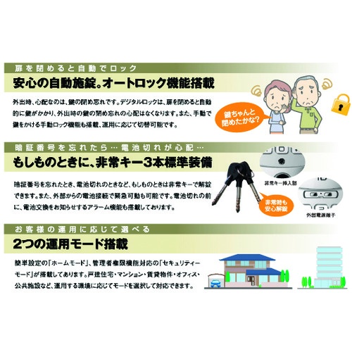 LOCKMAN デジタルドアロックID-502TAB【ID-502TAB】