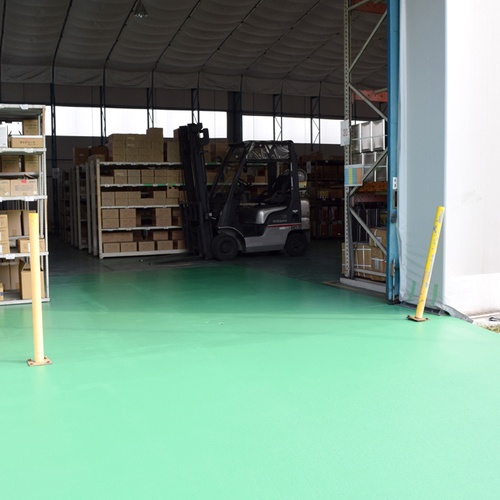 アトムペイント 油性コンクリート床用 フロアトップ 1.6L #15ライムグリーン【00001-02318】