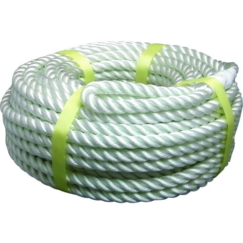 まつうら 電動ウインチ用ナイロンロープ(3打ち) 8mmΦ×50m 両端アイ加工【NR-3STRAND-8-50】