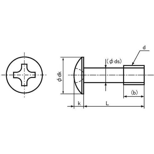 SUNCO SUSトラス脱落防止ビス 4×25×10 (100本入)【00-02-J053-0040X0250-00】