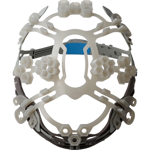 タニザワ エアライトS搭載ヘルメット(透明バイザータイプ・溝付) 透明バイザー:グレー/帽体色:白【123-JZV-V2-W3-J】