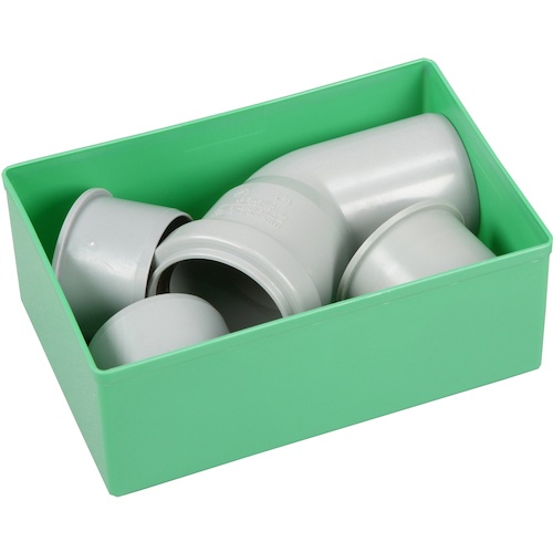 allit プラスチックボックス Allitパーツケース EuroPlus用 緑 108X162X63mm【456308】