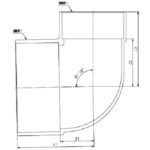 Maezawa VU異径エルボ VUL75X50JC【VUL75X50JC】