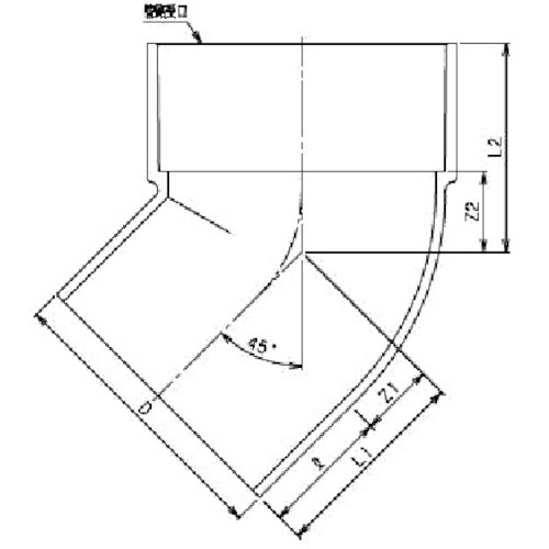 Maezawa 45度片受エルボ 45KL40JC【45KL40JC】