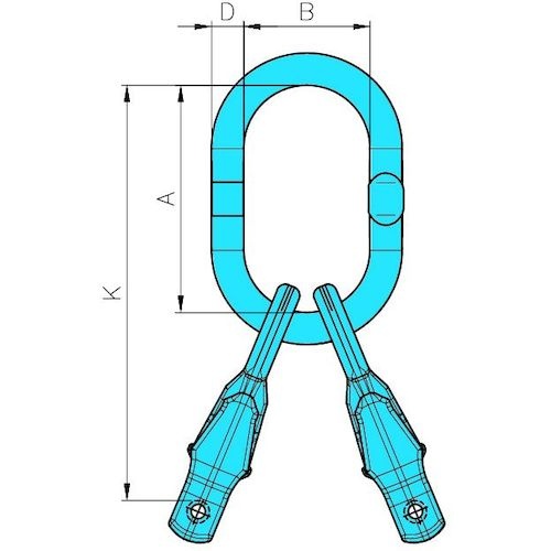 YOKE G-100 チェーン長調節サブリンク付きマスターリンクGrabEX(2本吊り用・ピンタイプ) 14T【X-A05-16】