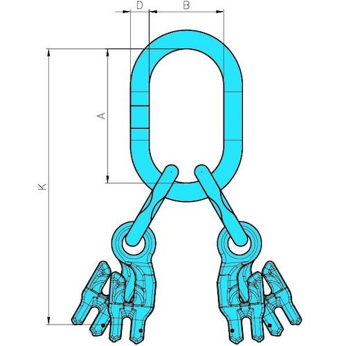 YOKE G-100 チェーン長調節サブリンク付きマスターリンクGrabEX(4本吊り用・ピンタイプ) 2.9T【X-A06-06】