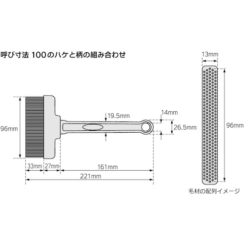 アラム MPF シリコーンハケ MPF-SBR100-RE(ハケ部のみ)【0658-13MPF-SBR100-RE】