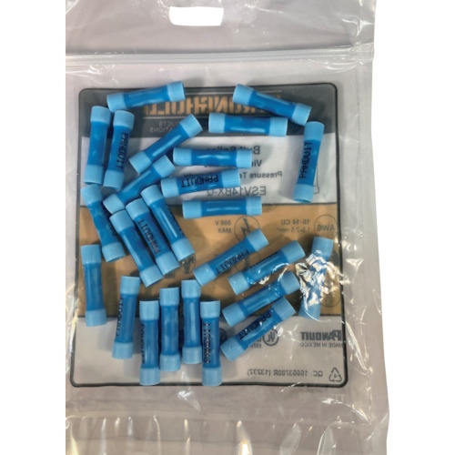 ストロングホールド ビニール絶縁被覆付圧着スリーブ(突き合わせ用) 電線サイズ:AWG16～14/1.25～2sq 25個入り ESV14BX-Q【ESV14BX-Q】