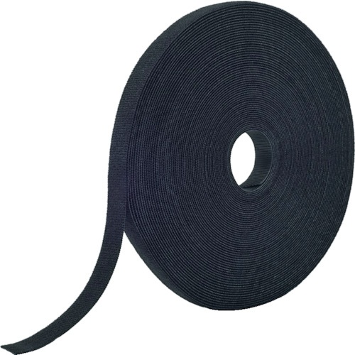 ヴェルクロ ヴェルクロ[[R上]] ONE-WRAP[[R上]] テープ 幅10mm×長さ25m 黒 難燃性タイプ【VEL-OW64102】