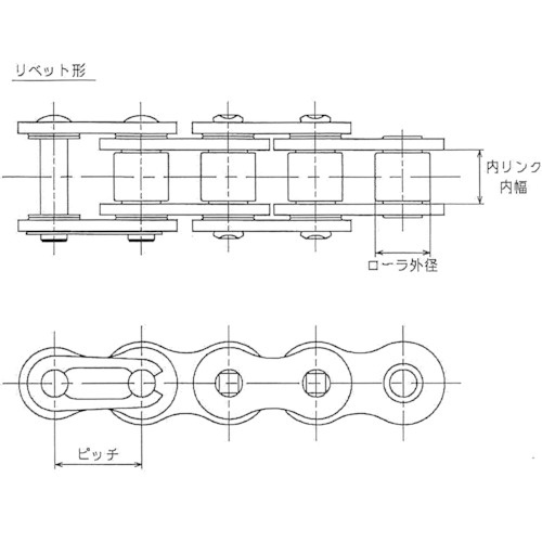 ENUMA EK60-X シールチェーン EK60-X 160L SKJ 江沼チヱン製作所製