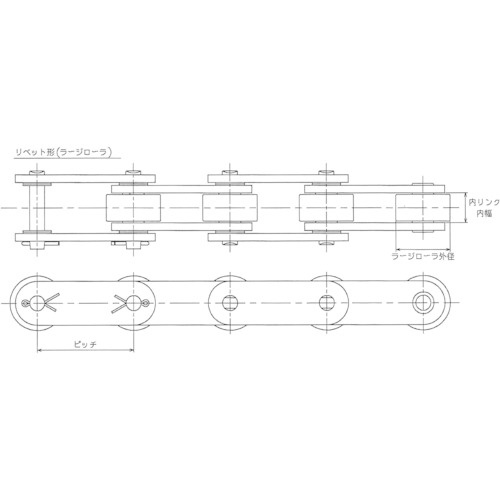 ENUMA EKC2042-X ダブルピッチシールチェーン【EKC2042-X 120L DCKJ】