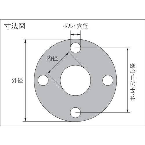 バルカー ノンアスジョイントシートガスケット 呼び径250A【6500G-J1S250-FF】