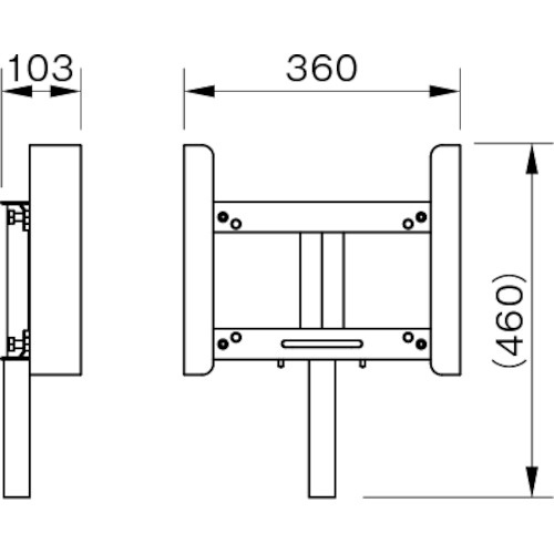 123 サインホルダー用 ブロー枠用Tバー(ドブメッキ)【SBH-Z-TBBN】