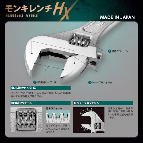 TOP モンキレンチ【HX-100】