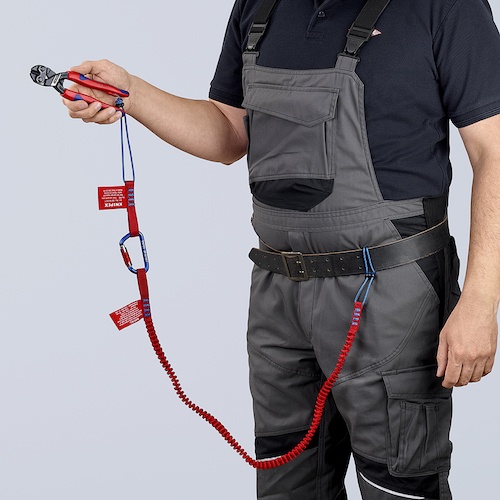 KNIPEX 落下防止ストラップ カラビナ付き【005005TBK】