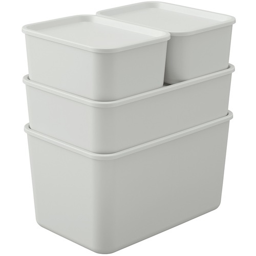 IRIS 288079 フタ付き 積み重ねBOX FTB-29 グレー【FTB-29-H】