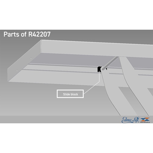 EdmoLift ハンドリフターCZ交換用スライドブロック 40X25X20mm【R42207】