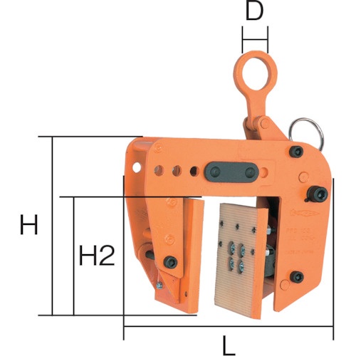 スーパー 2×4パネル吊クランプ クランプ範囲5段階調節 容量:200kg【PTC200】