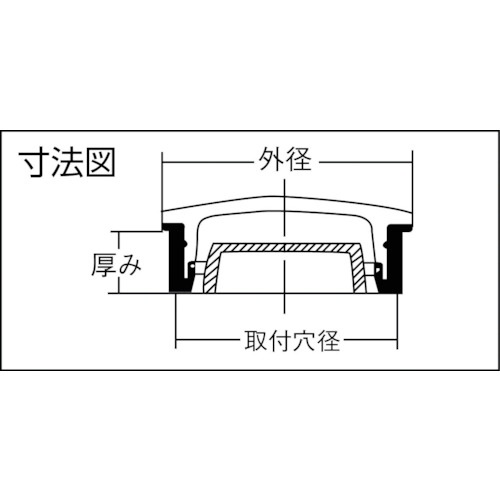 協和 丸型打込式オイルゲージ KD型 外径38mm 穴径34mm【KD-2】