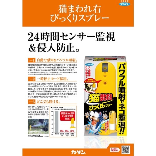 フマキラー 猫まわれ右 びっくりスプレー 取替え用【437058】