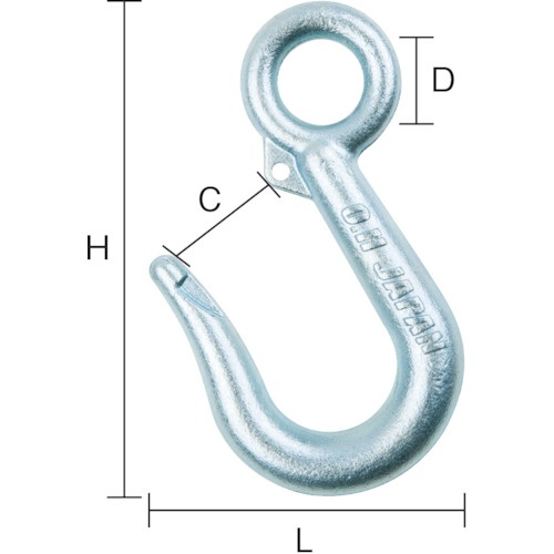 OH スリムフック(安全レバー無)1000kg【WS-10】