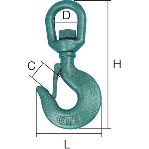 HHH スイベルフック 250kg【YH-250】