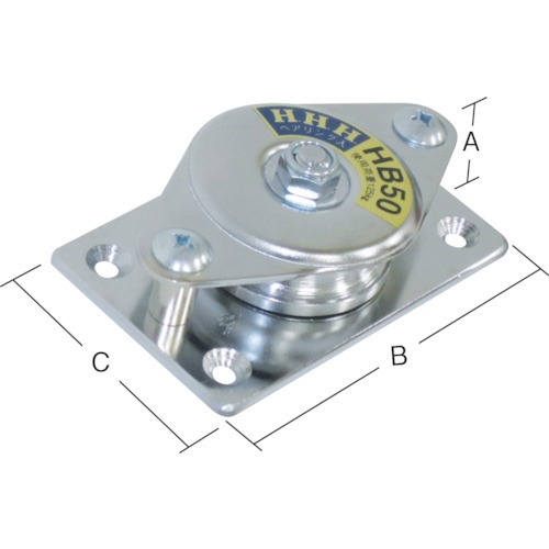 HHH ステンレス固定滑車 よこ型 1車 25mm【HS25】