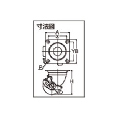 ユーエイ 重量用ステンレスキャスター自在車S付 50径強化ナイロン車輪【SUS-HG-50GNBS】